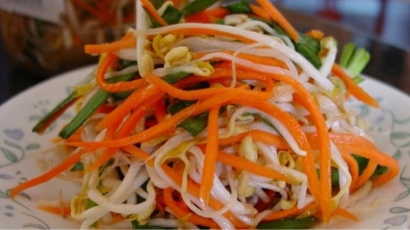 Cách làm dưa giá không cần dùng giấm chua ngọt