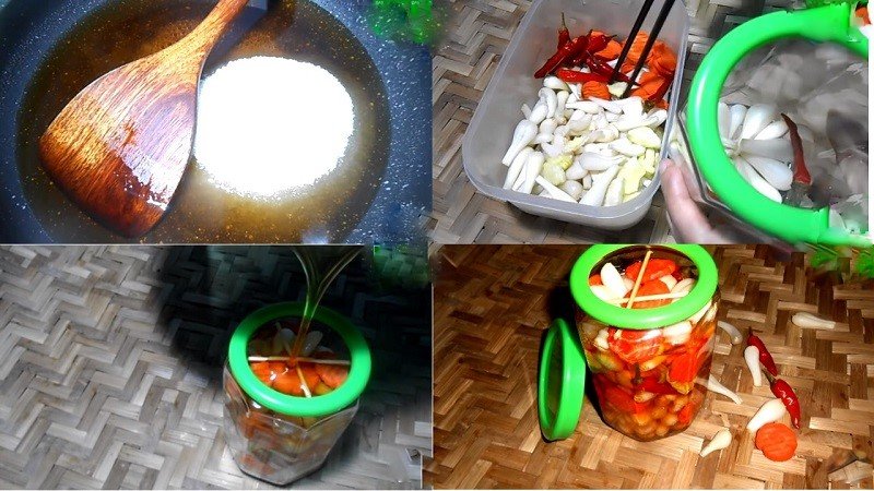 Tiến hành ngâm dưa kiệu