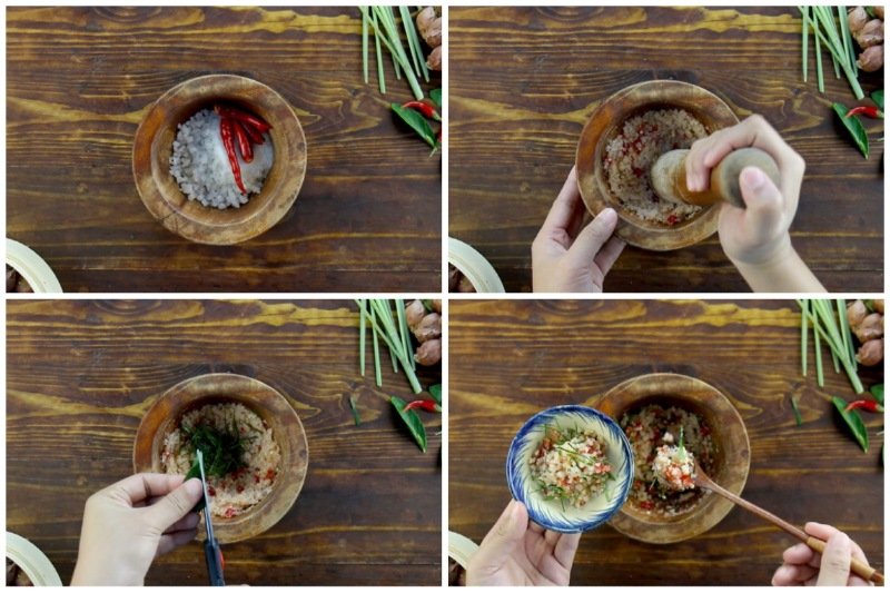 Pha muối ăn kèm Pha muối ăn kèm