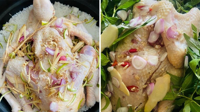 Hấp gà Hấp gà