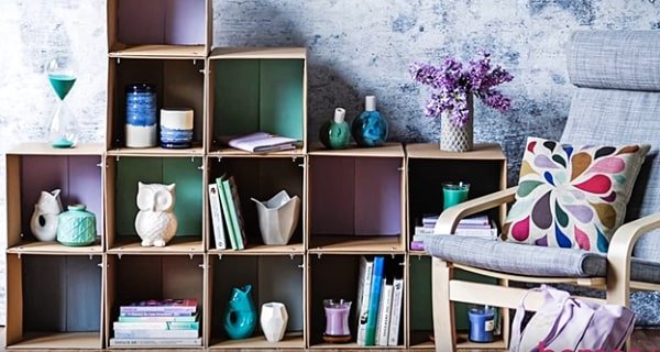 cách làm kệ đựng sách bằng thùng carton