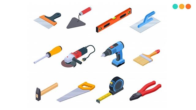 chuẩn bị các dụng cụ thi công khi lắp kèo mái tôn