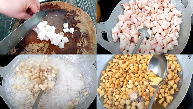 Công đoạn làm tóp mỡ Công đoạn làm tóp mỡ