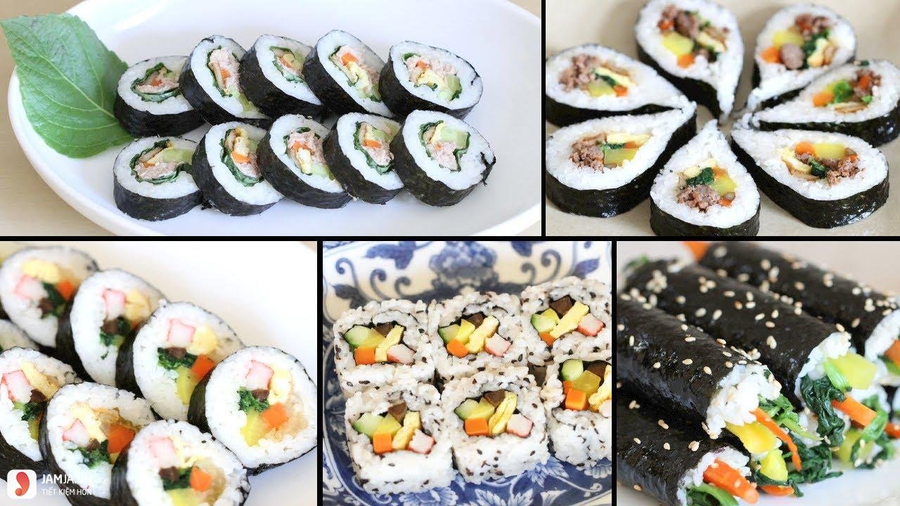 Cách làm kimbap bằng lá rong biển 1