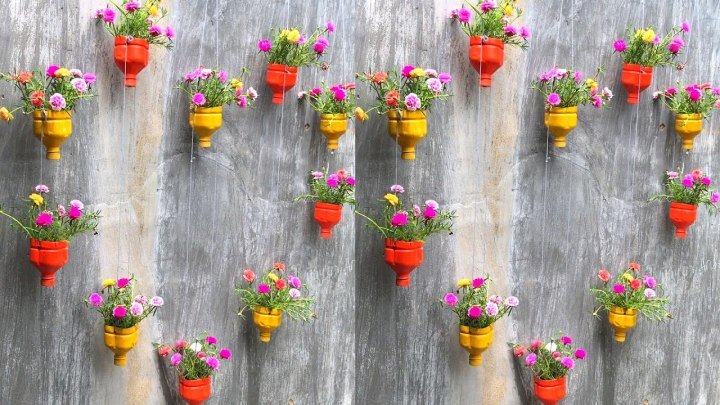 cách làm lọ hoa bằng chai nhựa