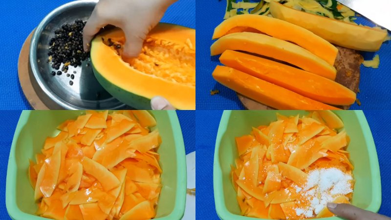 Sơ chế đu đủ