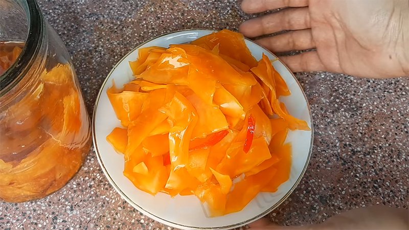 Mắm dưa đu đủ giòn ngon cực dễ làm