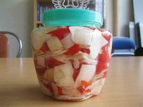 Măng ớt sau khi ngâm Măng ớt sau khi ngâm - cách làm măng ớt ngon