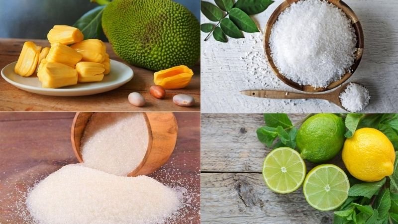 Nguyên liệu làm mít sấy bằng chảo không dính.