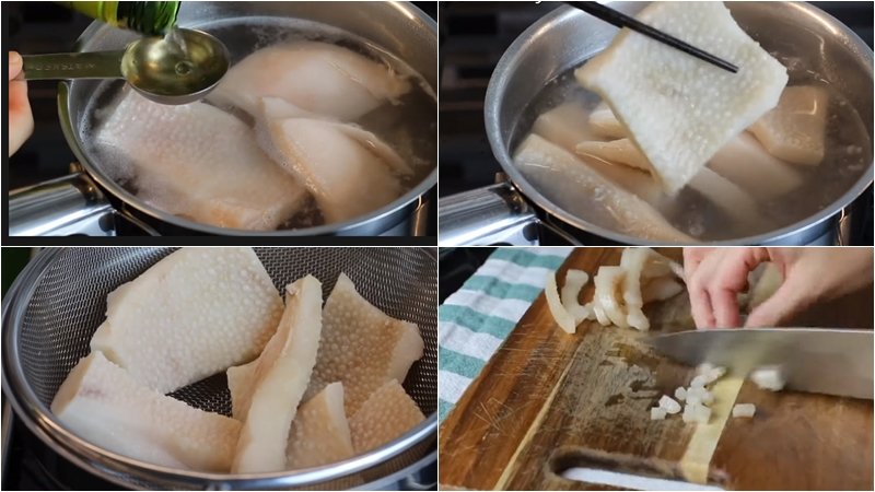 Sơ chế mỡ heo