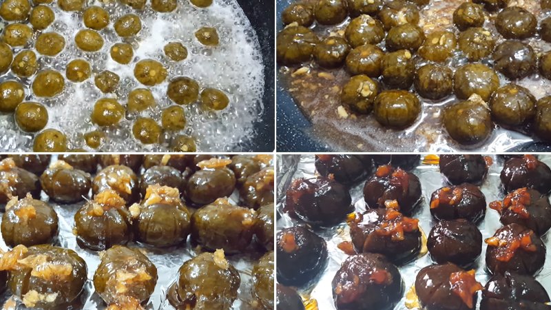 Sên và hong khô mứt