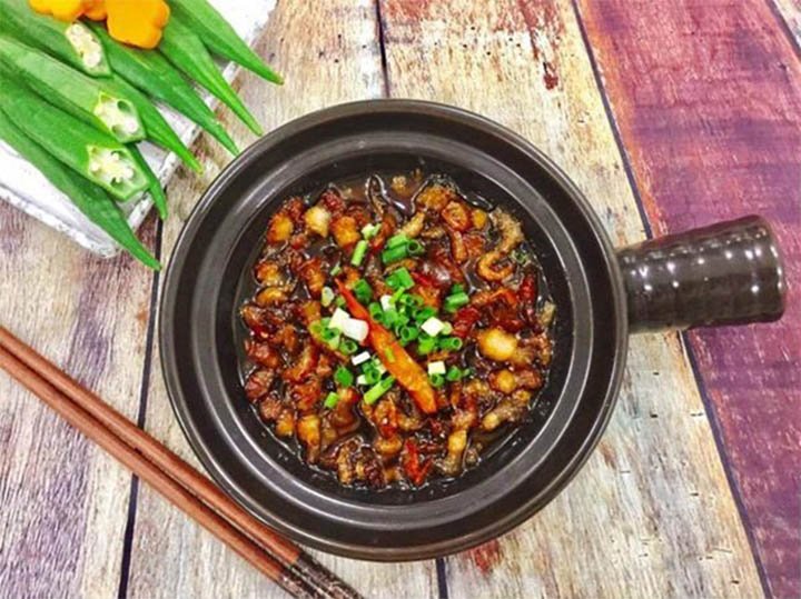 nước mắm kho quẹt với tép mở