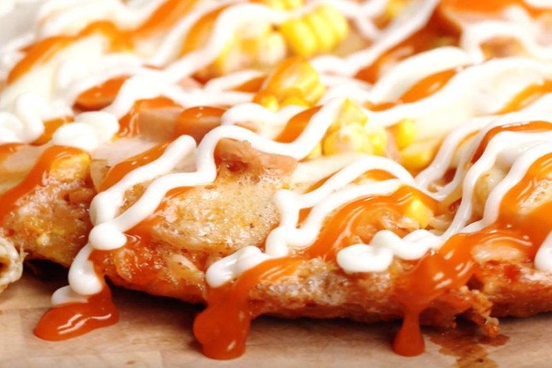 Thành phẩm pizza mì gói