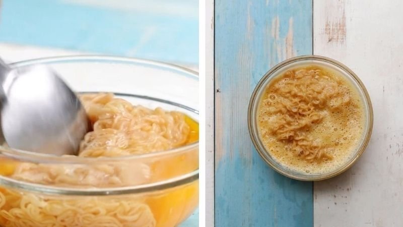 Trộn mì với trứng