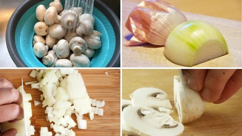Sơ chế nguyên liệu làm pizza nhân nhồi phô mai Sơ chế nguyên liệu làm pizza nhân nhồi phô mai
