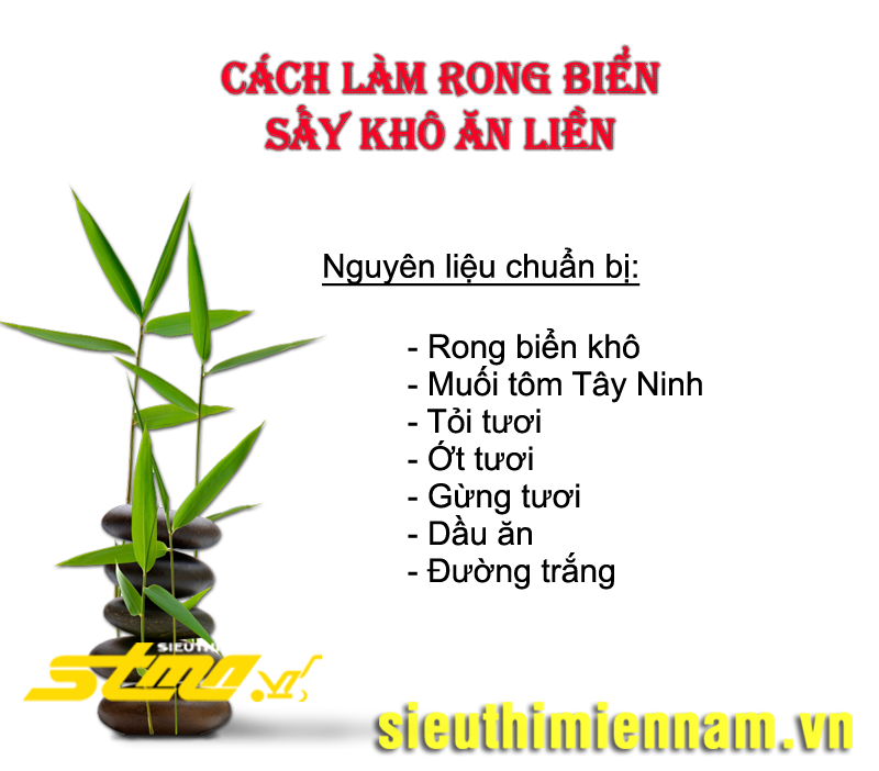 cách làm rong biển sấy kho ăn liền