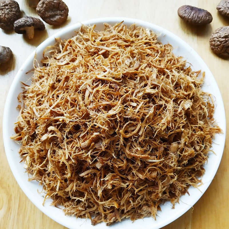cách làm ruốc nấm bằng cách rang khô để bảo quản được lâu