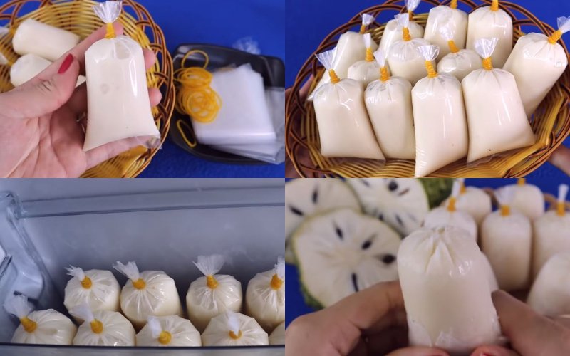 Rồi mang tất cả vào ngăn mát tủ lạnh để làm đông trong 4 tiếng Rồi mang tất cả vào ngăn mát tủ lạnh để làm đông trong 4 tiếng