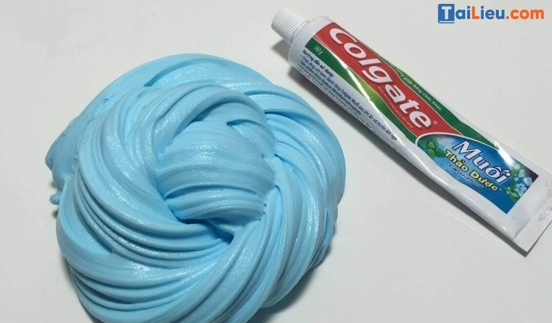 Cách làm slime bằng kem đánh răng và muối không cần hồ, dung dịch rơ miệng