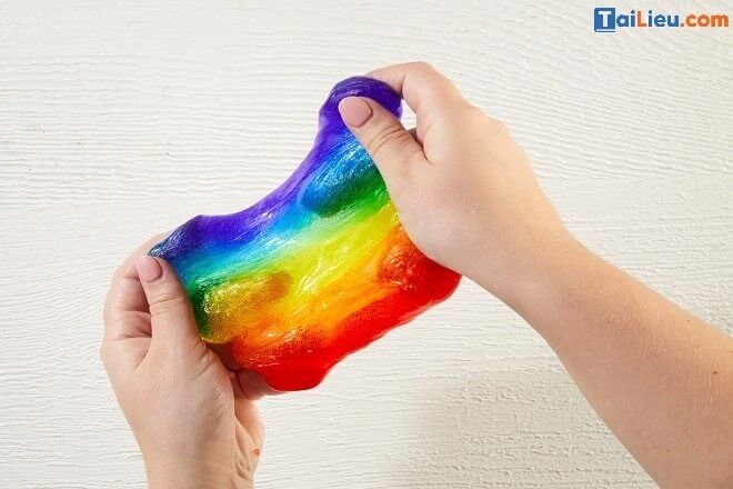 Cách làm slime mây cầu vồng nhiều bọt, nhiều âm thanh