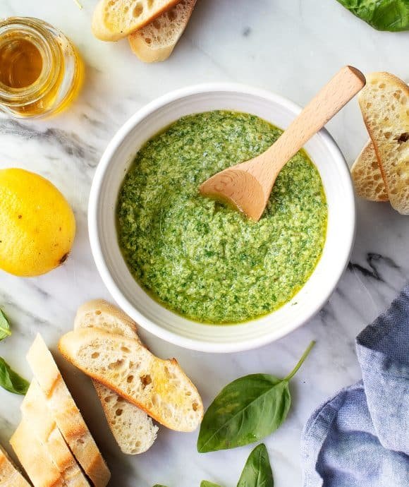 cach lam sot pesto 6