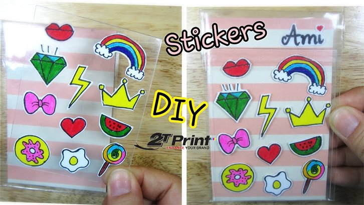cách làm sticker với băng dính trong