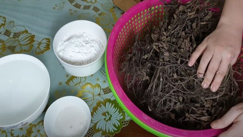 Nguyên liệu làm món thạch sương sáo đen