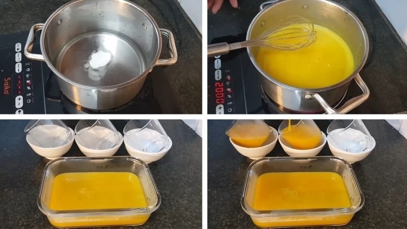Làm phần thạch với xoài Làm phần thạch với xoài