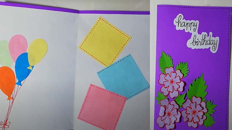 Bên trong và ngoài của tấm thiệp