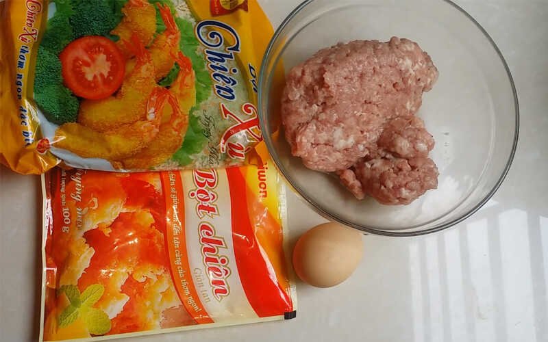 Nguyên liệu làm thịt viên chiên Nguyên liệu làm thịt viên chiên