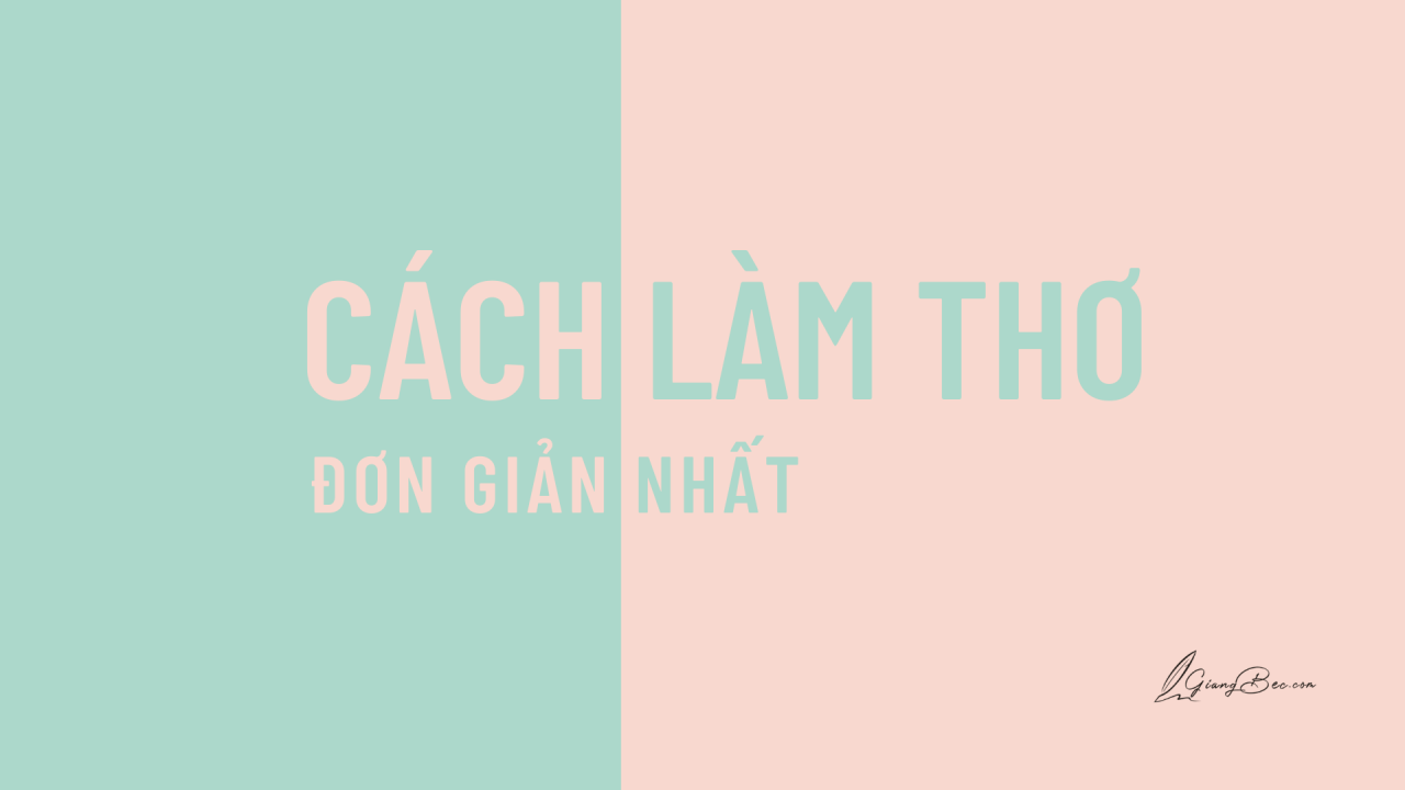 cách làm thơ đơn giản nhất