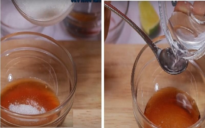 Pha hỗn hợp để rim tôm