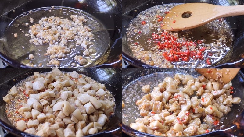 Xào tóp mỡ với tỏi ớt và nước mắm Xào tóp mỡ với tỏi ớt và nước mắm