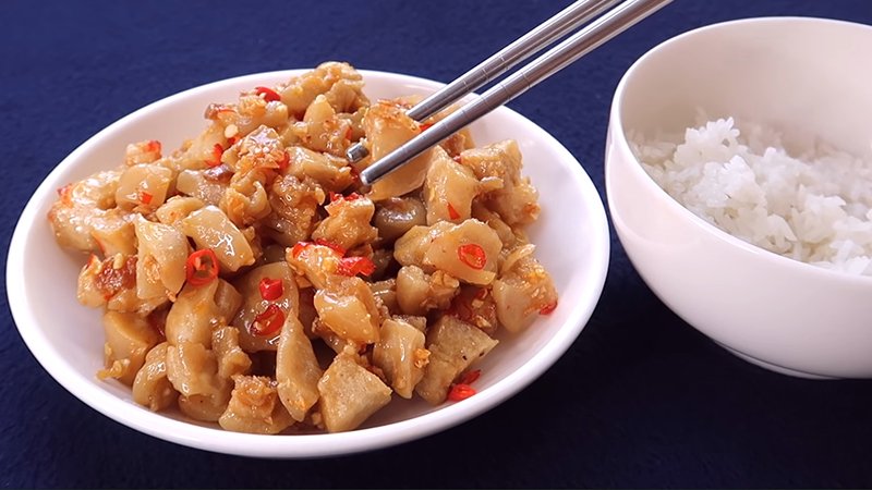 Món tóp mỡ cháy tỏi nước mắm ớt Món tóp mỡ cháy tỏi nước mắm ớt