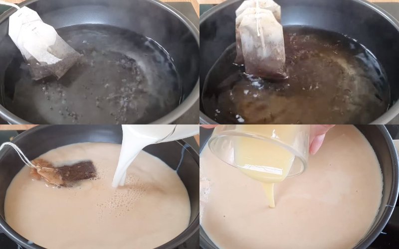 Nấu trà sữa