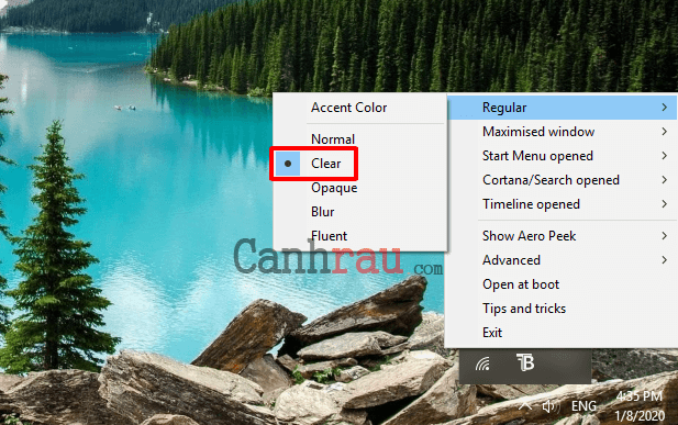 Cách làm trong suốt thanh Taskbar trên Windows 10 hình 10