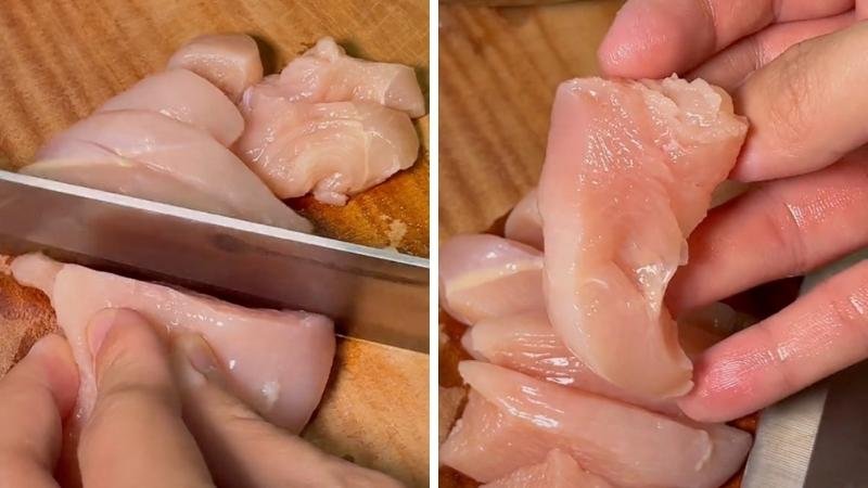 Cắt ức gà Cắt ức gà