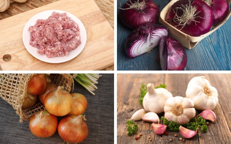 Nguyên liệu làm xíu mại ăn bánh mì Nguyên liệu làm xíu mại ăn bánh mì