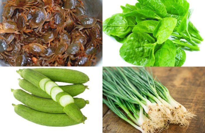Cách nấu canh riêu rạm; cua; dinh dưỡng; chữa bệnh; nhiều vintamin; công dụng; sức khỏe; rau tốt;