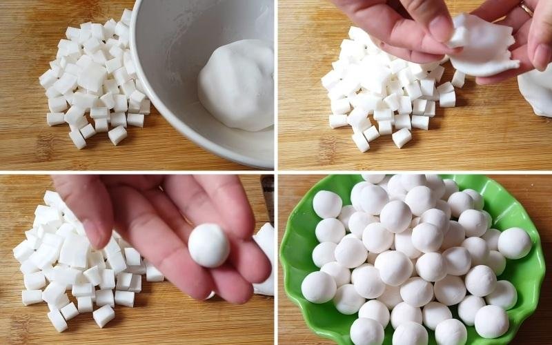 Nắn trân châu dừa