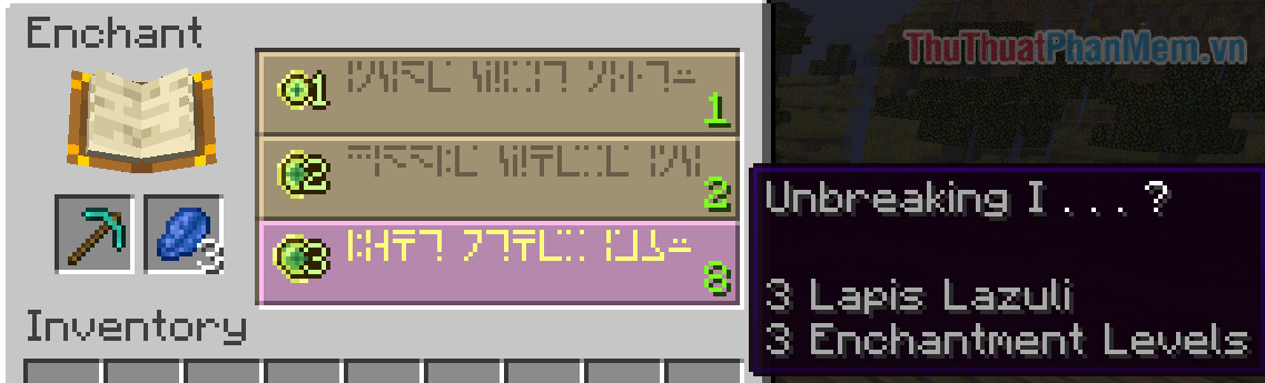 Cách sử dụng Bàn phù phép trong Minecraft