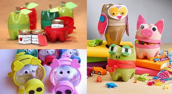 cách tái chế chai nhựa thành đồ chơi cho trẻ
