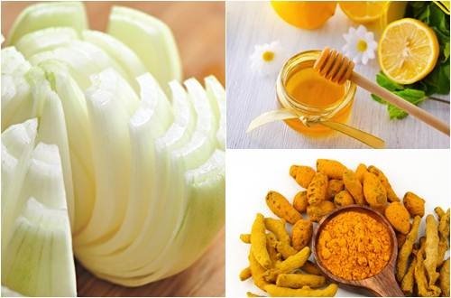 Sử dụng hỗn hợp hành tây, mật ong, bột nghệ giúp bầu ngực nở nang