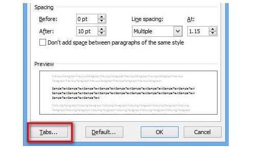 Cách tạo dòng kẻ chấm, tab (..........) trong Word 2010, 2013,2016, 2019, Office 365 9