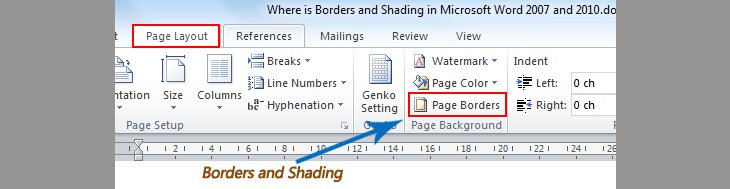 Cách vào hộp thoại Borders and Shading + Cách 3