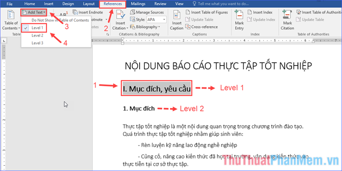cach tao muc luc tu dong trong word 2016 don gian nhanh chong