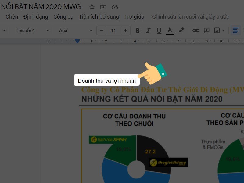 Gõ text hoặc bôi đen Gõ text hoặc bôi đen