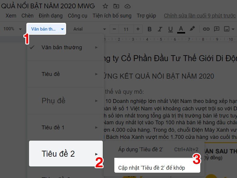 Cập nhật tiêu đề Cập nhật tiêu đề
