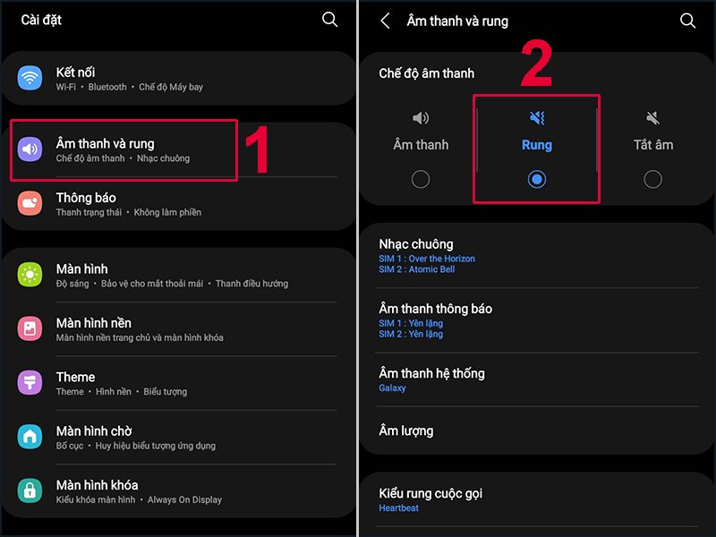 Hãy chắn chắn bạn bật chế độ rung thay vì tắt âm