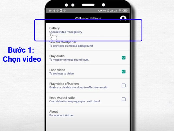 Cài màn hình nền video cho Android Cài màn hình nền video cho Android